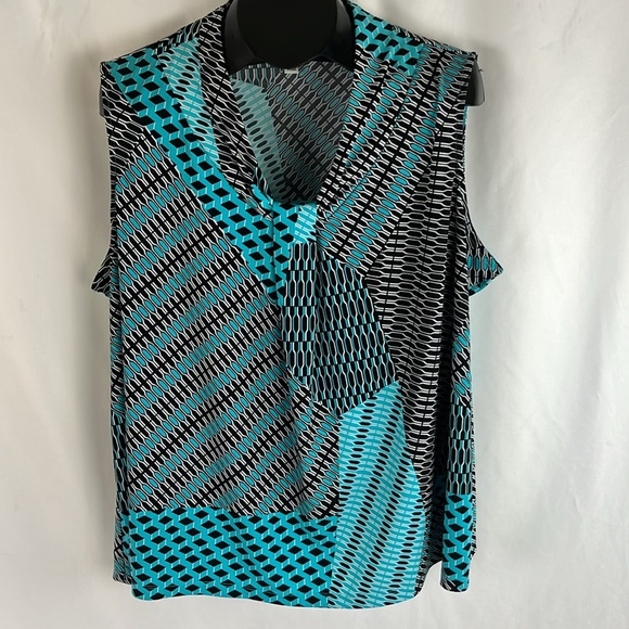 Dana Bachman Geometric Design Sleeveless Top - Size 2X - Picture 8 of 8